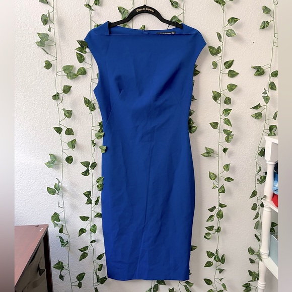 Zara Royal Blue Fitted Dress - Picture 1 of 6